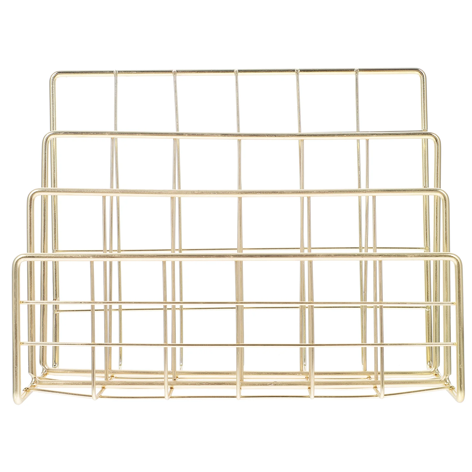 

File Management Rack Desktop Bookcase Desk File Holder Folder Document Holder File Storage Rack Alloy Magazine Office