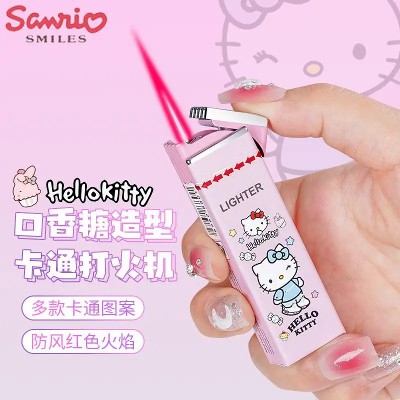 

Kawaii Cute Kitty Kuromi Cinnamoroll Lighter My Melody Anime Cartoon Creativity Lighter Pink Flame Gift Fast Delivery