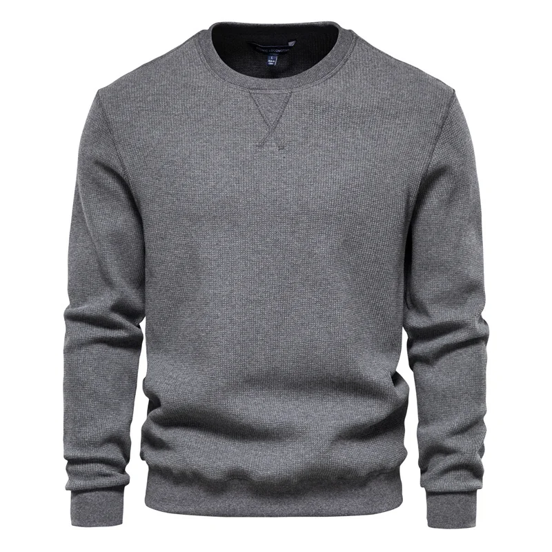 

BabYoung – sweat-shirt en coton à col rond pour homme, décontracté, couleur unie, pull à capuche, nouvelle mode d'automne,