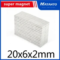 3510pcs 20x6x2mm super powerful block magnets 20mmx6mmx2mm n35 neodymium magnet 20x6x2mm permanent ndfeb magnetic 2062 mm