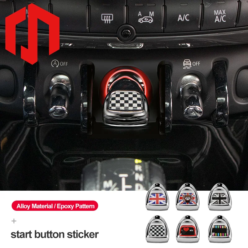 Крышки кнопки запуска автомобиля с одним нажатием для MINI Cooper F54 F55 F56 F60 JCW S, аксессуары для интерьера автомобиля, украшение для оформления интерьера автомобиля