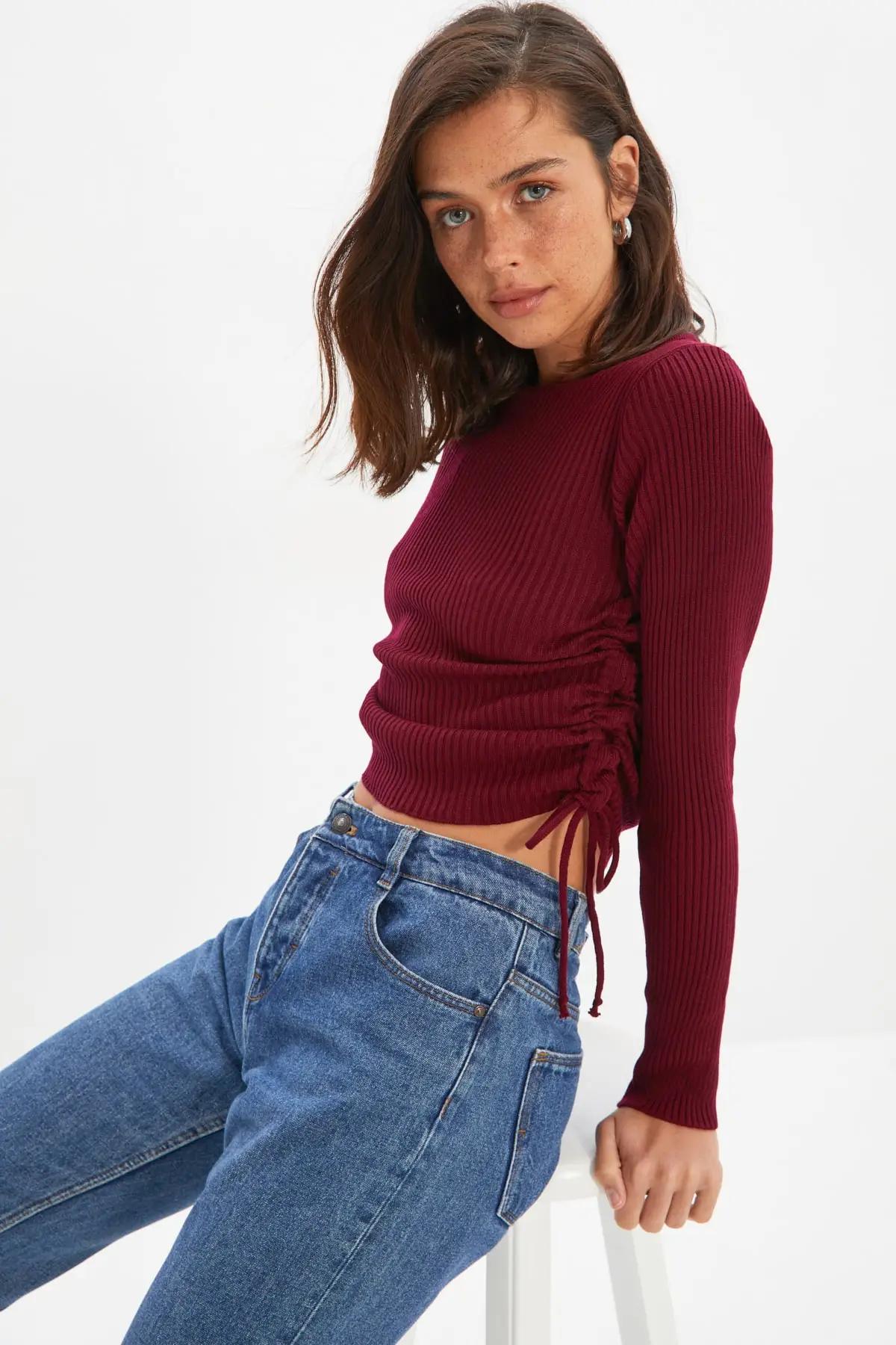 

Вязаный свитер от Trendyol ручной Smocking detayl TWOAW22KZ2472