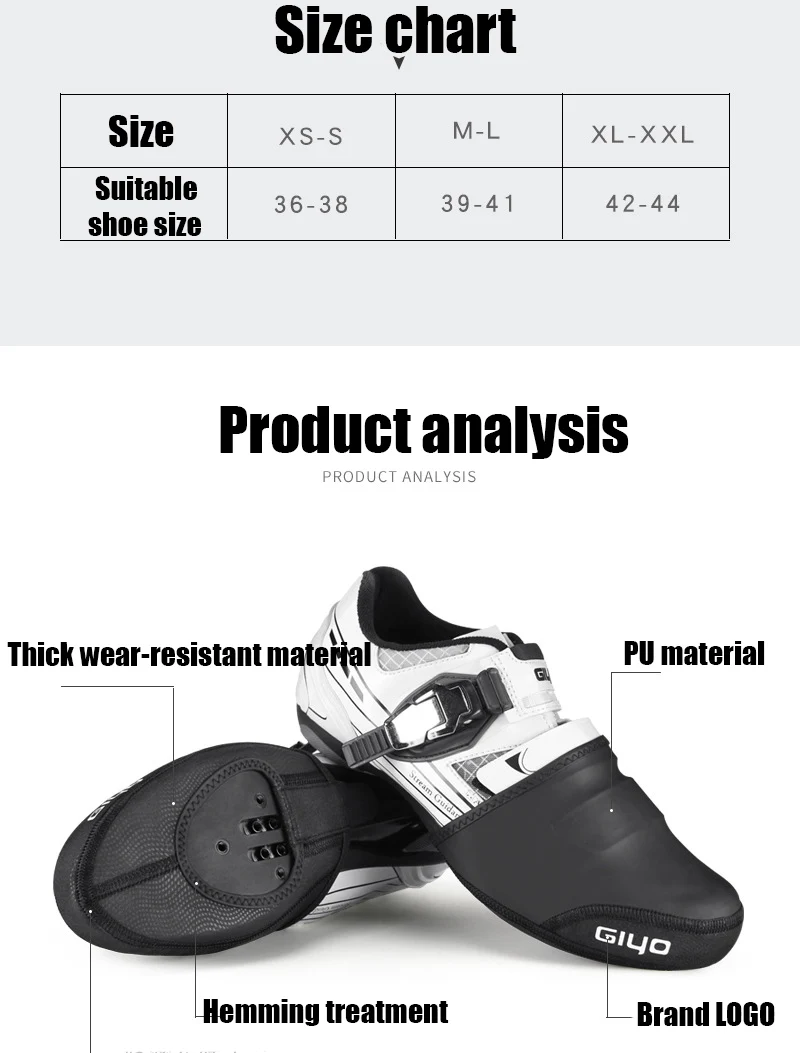 Полуботинки для велосипеда GIYO защита от ветра теплый чехол обуви