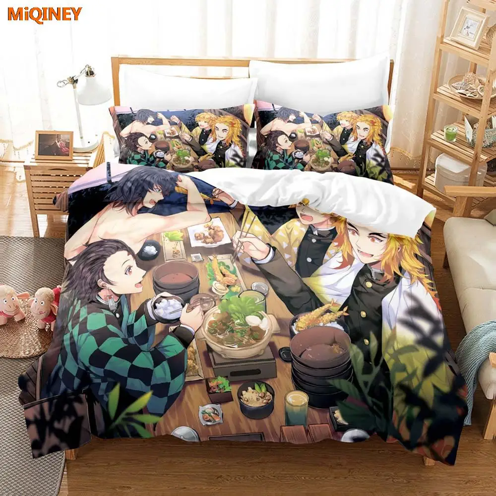 Новинка пододеяльник MiQINEY с 3d изображением рассекающего демонов комплект из двух