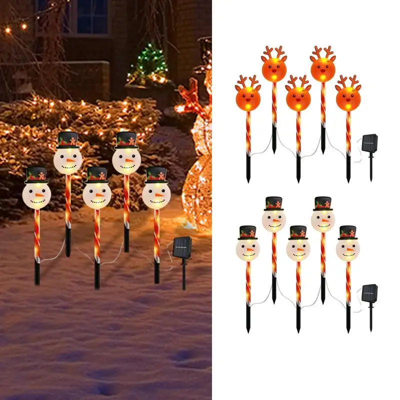 Рождественские дорожные фонари 5X дорожки Колья Огни Светодиодные