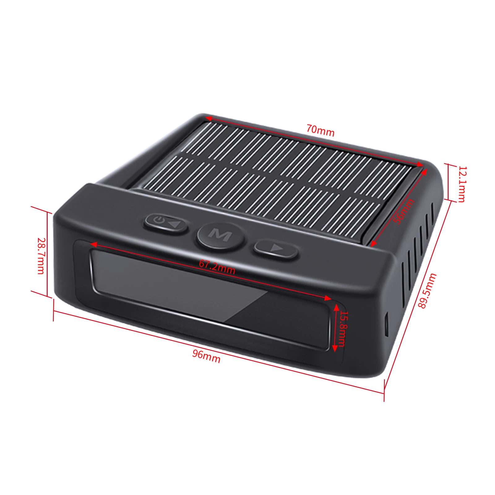 Система контроля давления в шинах с солнечной батареей и 4 датчиками