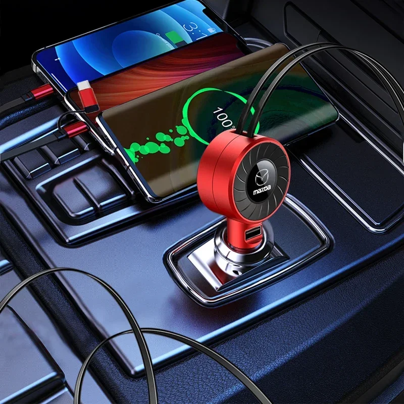 2025 Горячий адаптер для быстрой зарядки телефона Mazda USB Автомобильное зарядное устройство для iPhone Typec Xiaomi Samsung для Mazda 2 3 5 6 M5 Ms CX-4 CX-5 (art.: 3920cc025bf58) - 3920cc025bf58