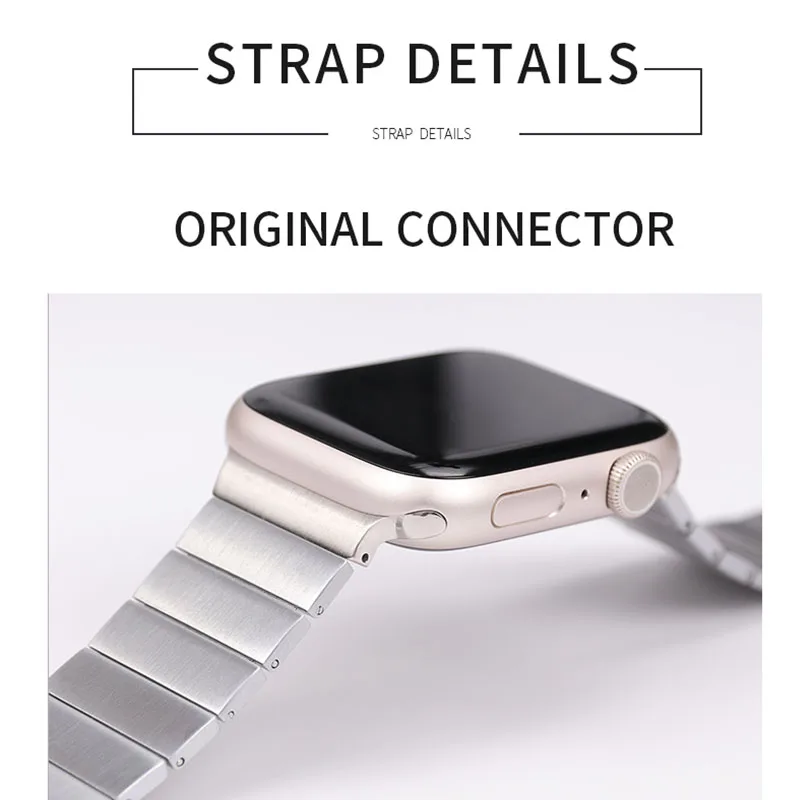 Magnetic Loop Strap For Apple watch Band 7 44mm 40mm 45mm 41mm 42mm 38mm Stainless steel correa bracelet For iWatch serie 6 se 5