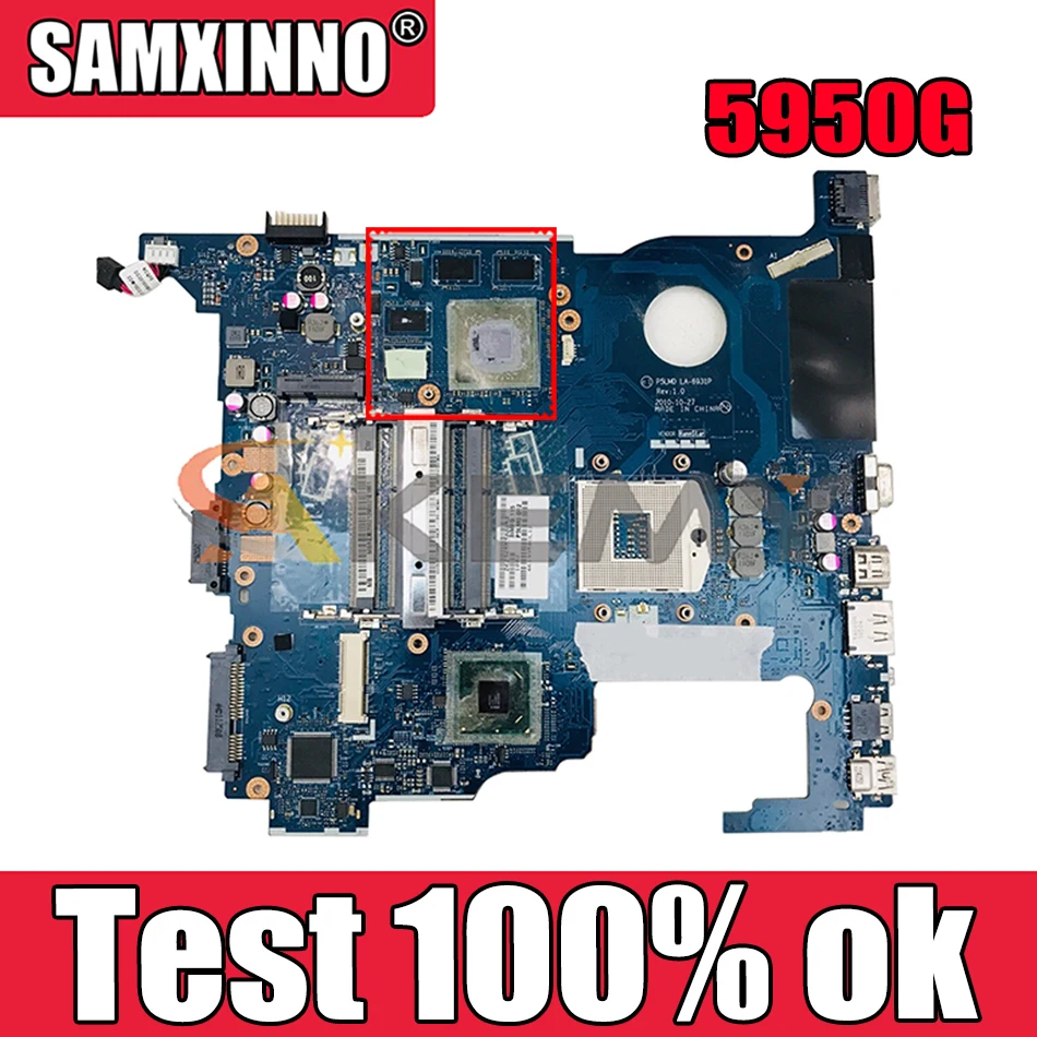 

AKEMY Original MBRA502002 P5LM0 LA 6931P Mainboard for acer aspire 5950G laptop motherboard HM65 ATI graphics DDR3