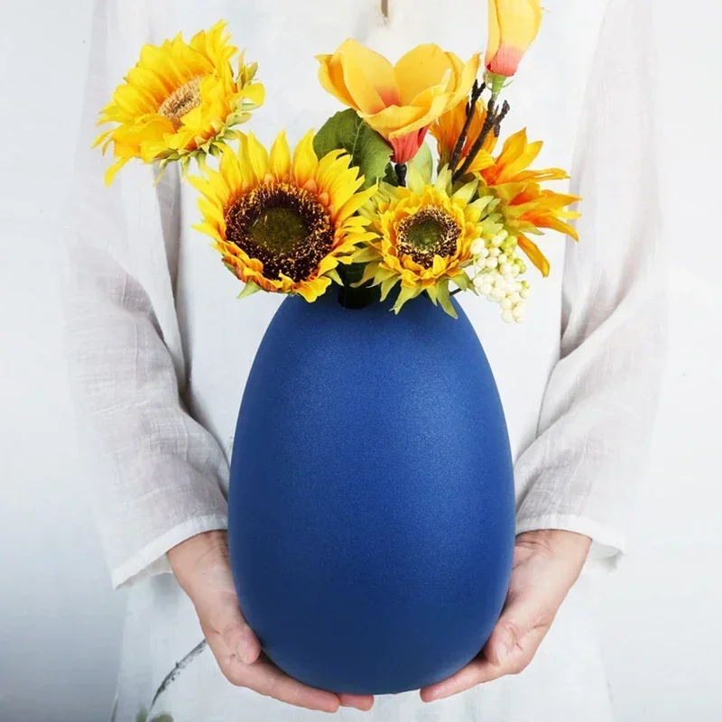 Современная керамическая матовая ваза креативная яичная железная Цветочная
