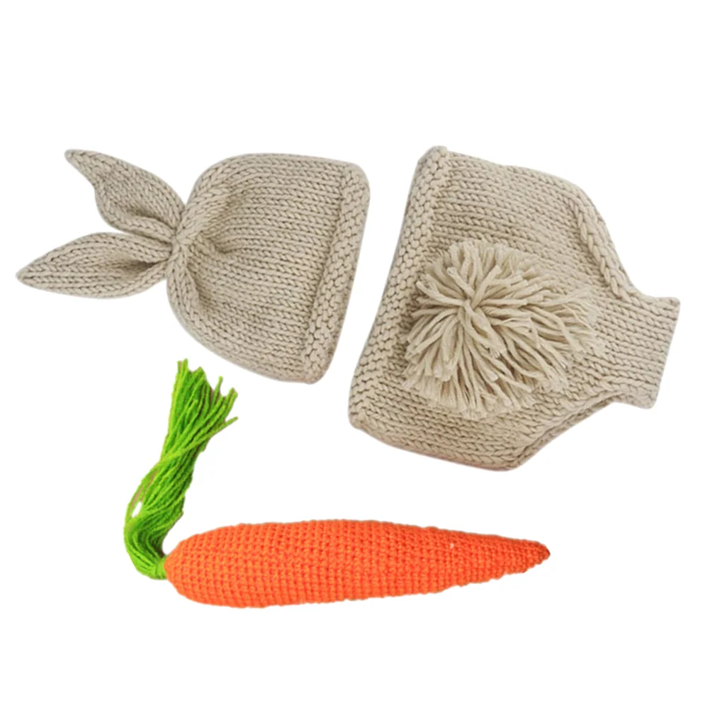 

Newborn Photography Prop Costume Set: Rabbit Photo Props Crochet Clothes Bunny Hat Photo Prop