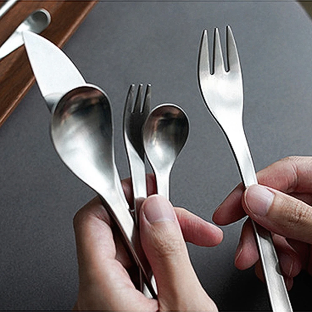 

Chen Home 304 matte brushed stainless steel main meal knife, fork, spoon, dessert spoon, fruit fork, coffee spoon