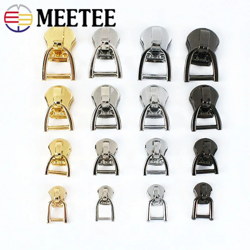 

5/10Pcs 3/5/8/10# D Ring Zipper Sliders For Metal Zips Bag Zippers Head Zip Repair Kit DIY Luggage Clothing Sewing Accessories