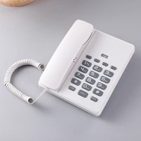 corded landline phone white basic analog phone fsk dtmf desktop telephone with flash pause redial cheap telephone for home hotel