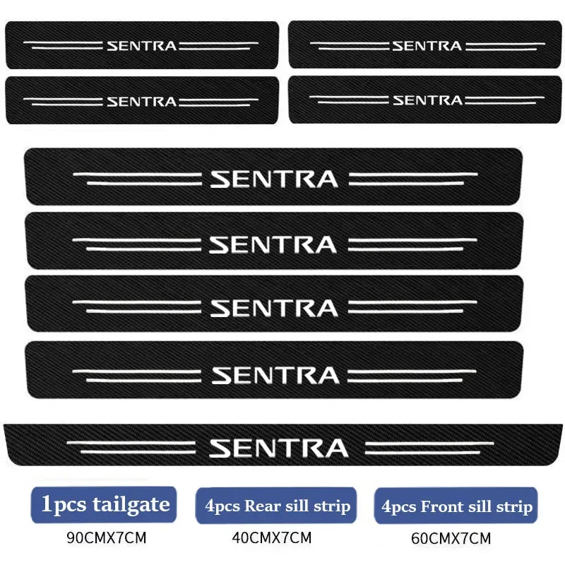 Фото Для Nissan Sentra авто защита порога SEAMETAL автомобильные наклейки защита края двери автомобильные аксессуары водонепроницаемая лента против царапин №2