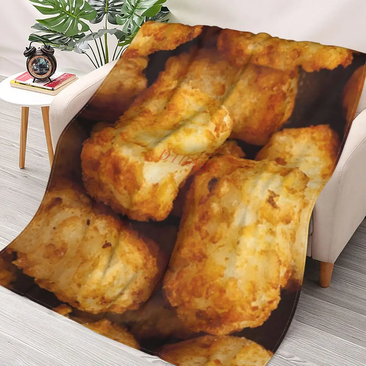 

Фланелевое покрывало с 3D принтом Tater Tots