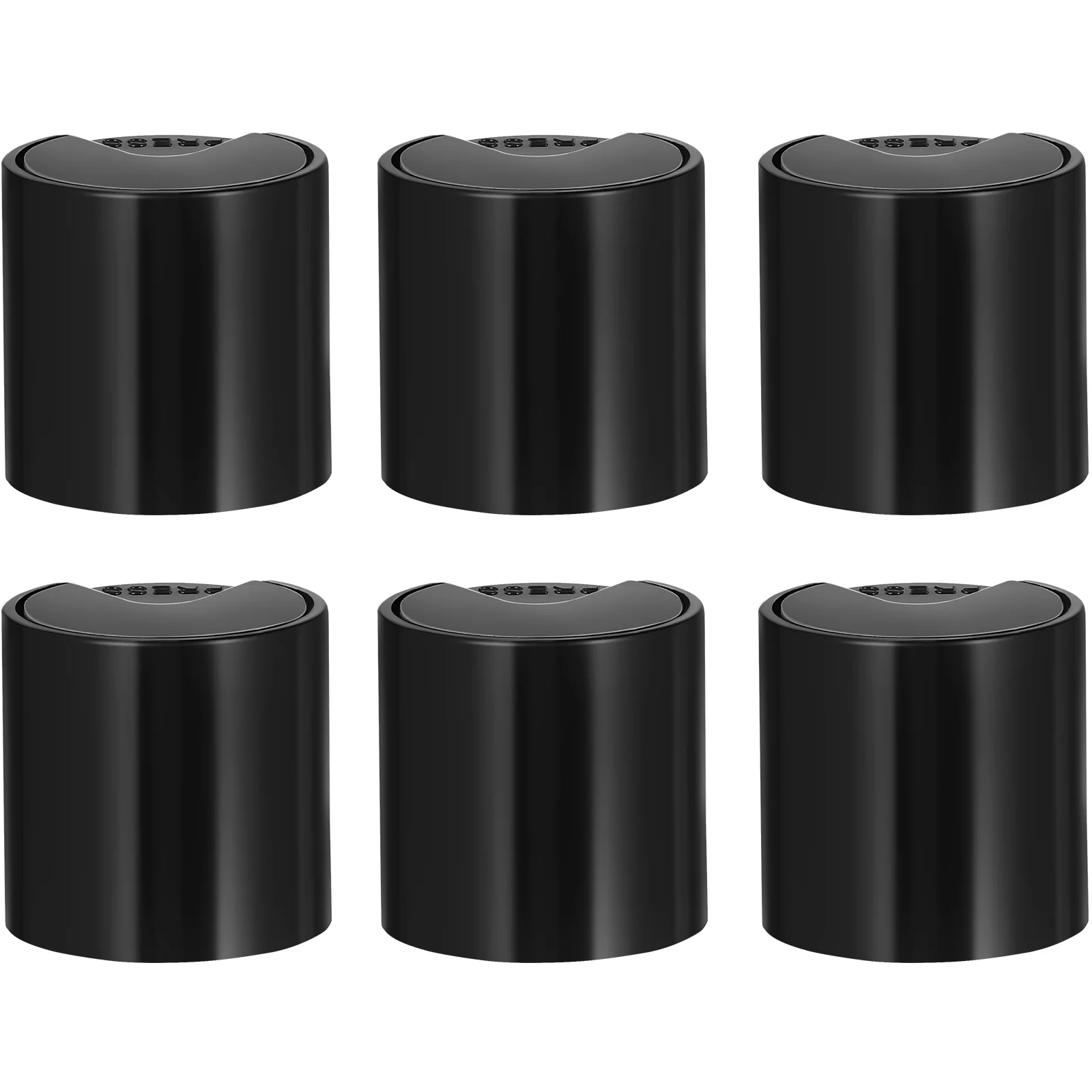

6 Pcs Body Lotions Flat Shoulder Bottle Cover 250ml Covers Hats Clamshell Cylindrical Makeup Water Plastic Closed Practical
