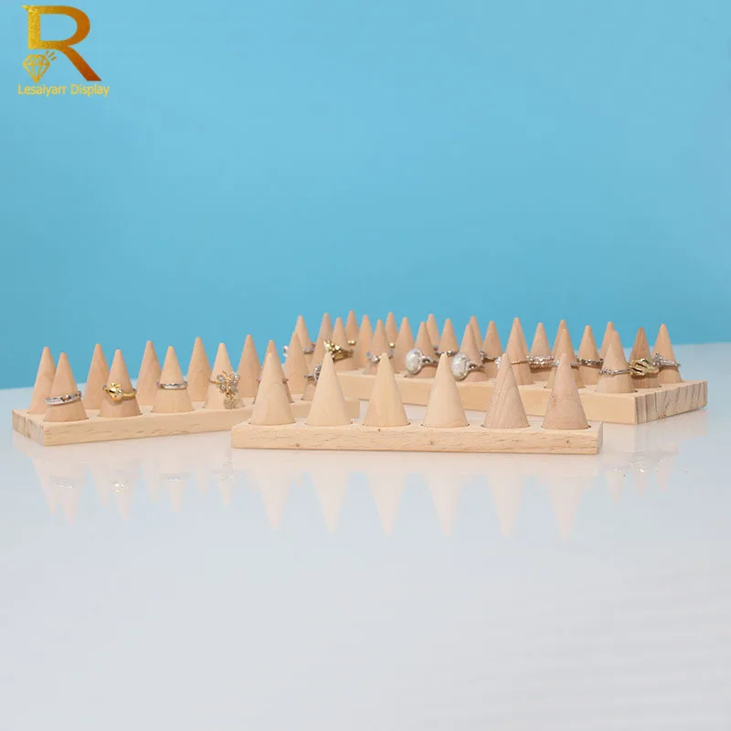 Подставка для колец и ювелирных изделий из массива дерева 6/12/24 дюйма