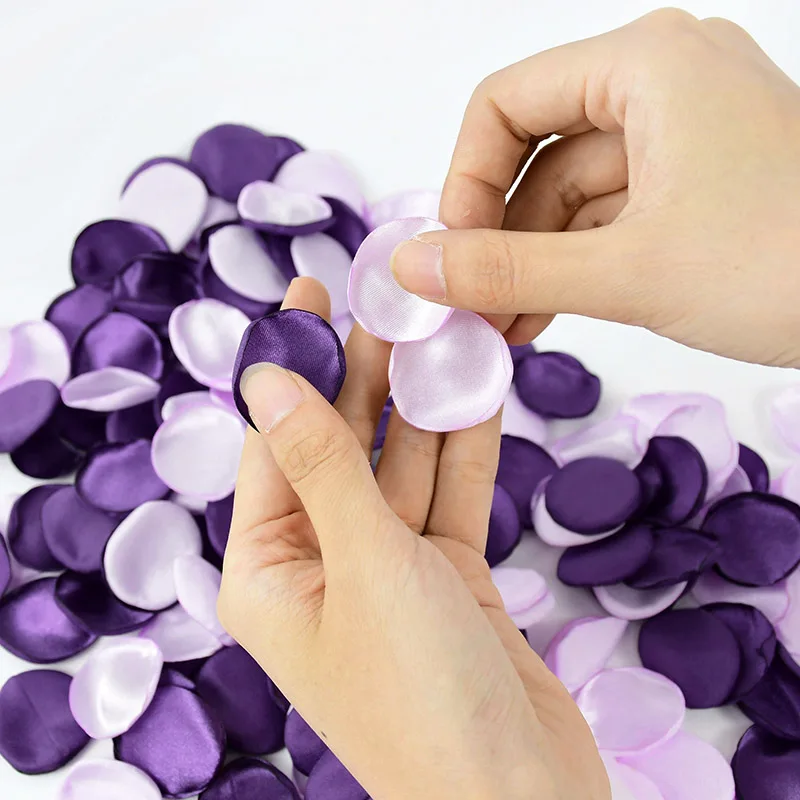 

100pcs Round Shaped Rose Petals Flower Fake Silk Petals Artificial Petals For Wedding Confetti Party Decorations Table Scatter