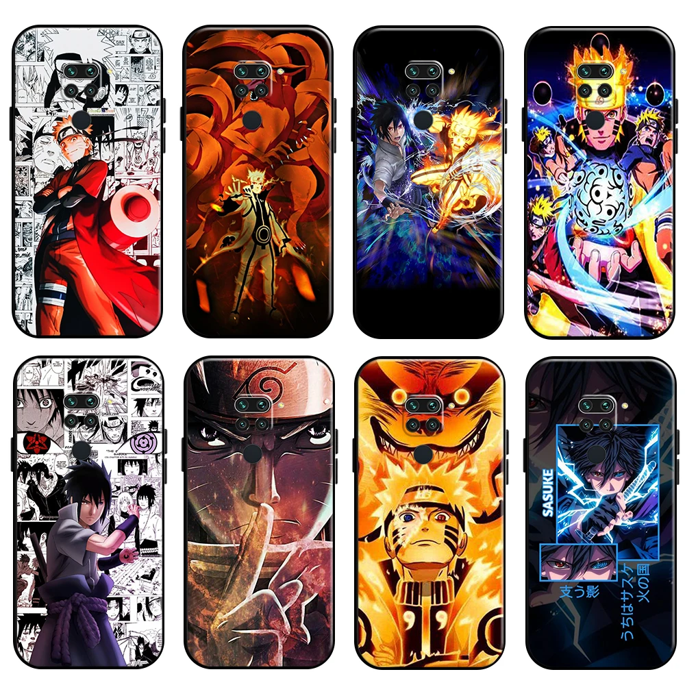 

Naruto Uchiha Sasuke For Xiaomi Redmi Note 9 5G 9 Pro 9T Phone Case Black Carcasa Back Funda