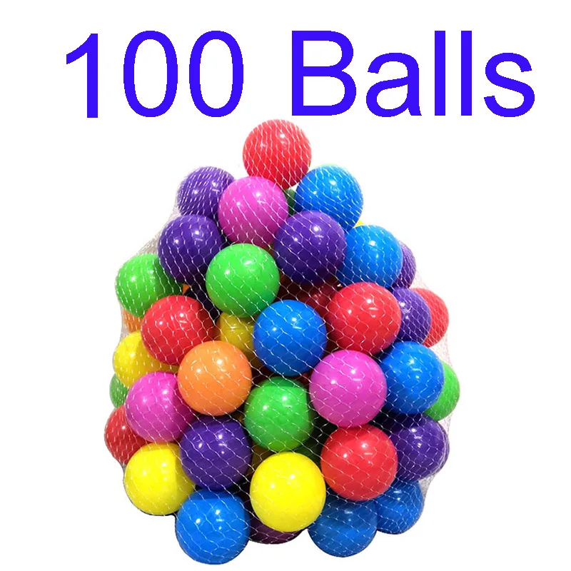 

100pcs/bag Eco-Friendly Colorful Soft Plastic Water Pool Ocean Wave Ball Baby Funny Kids Toys Stress Air Ball Outdoor Fun Sports