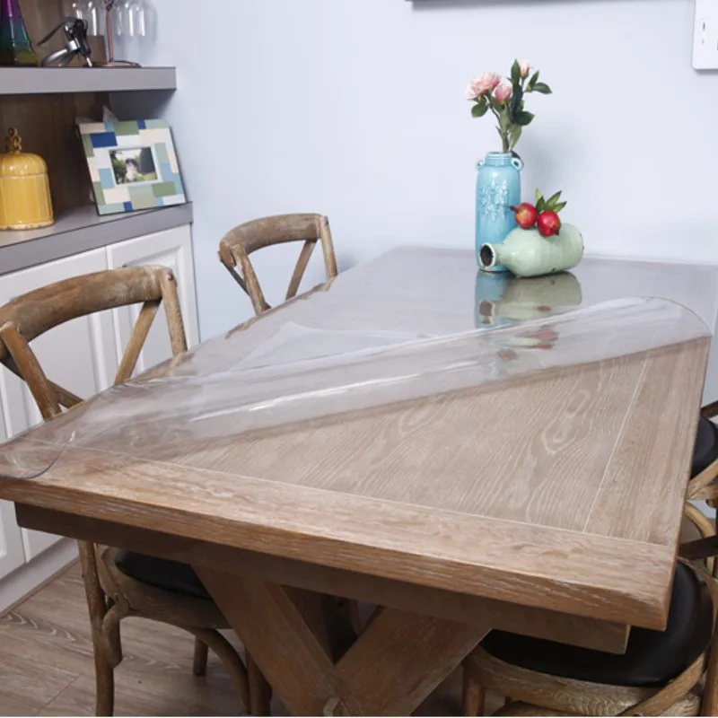 Oil-proof Kitchen Table Cloth Oversized Soft Glass Floor Mat