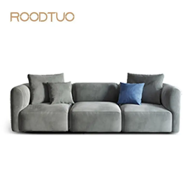

Flannel Fabric Filling With High-Density Sponge Dark Gray Furniture Home كرسي الراحه Movable Lazy Couch L-Shaped Minimalist Sofa