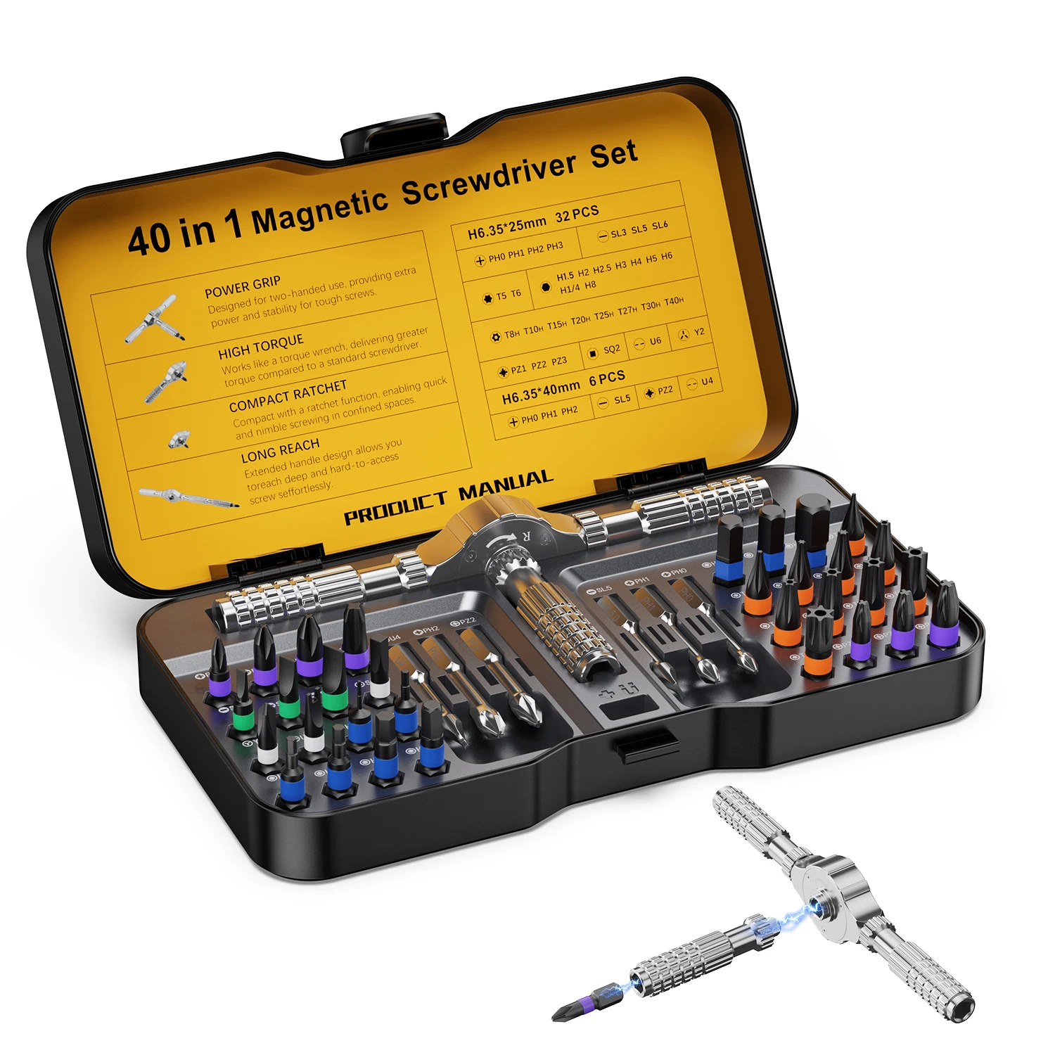 

ORIA Набор отверток 40 в 1