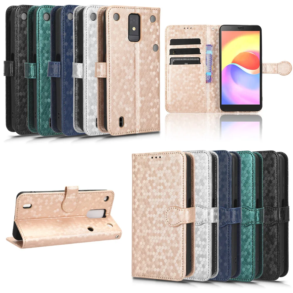 

For ZTE Libero 5G III Cover Luxury Ripple Leather Flip Wallet Back Case for ZTE Blade A32 Axon 40 Ultra nubia Red Magic 7 Pro