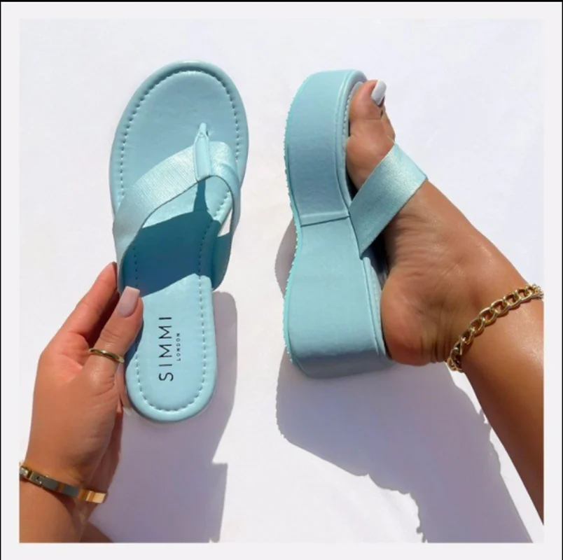 

2022 NEW Zebra Pattern Fairy Pearl Clip Toe Slippers Summer Beach Shoes Sandalias Flip Flops Flat Non-slip Women Shoes