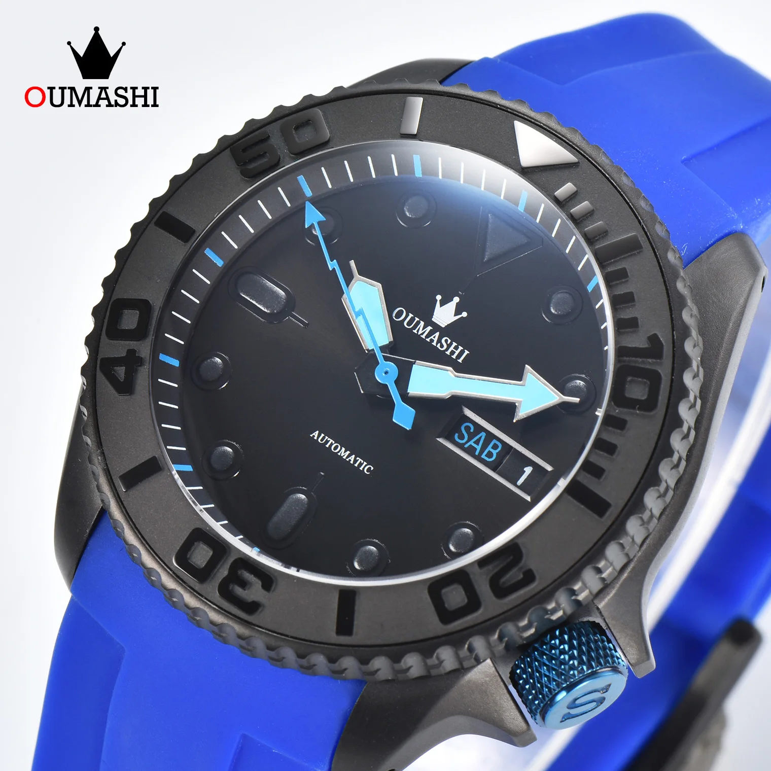 

OUMASHI men watch New Men Luxury Automatic Mechanical NH35 watch Movement Stainless Steel Waterproof Watch Luminous 007 B2