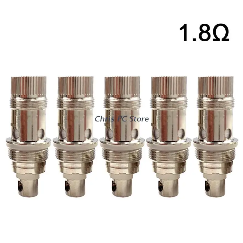 

H8WA 5 Pcs/Box Replacement Atomizer Coil Heads BVC Coils 0.7ohm 1.6ohm 1.8ohm