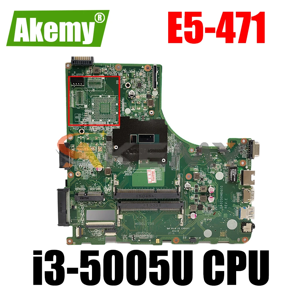 

For ACER Aspire E5-471 i3-5005U Notebook Mainboard SR27G DA0ZQ0MB6E0 DDR3 Laptop Motherboard
