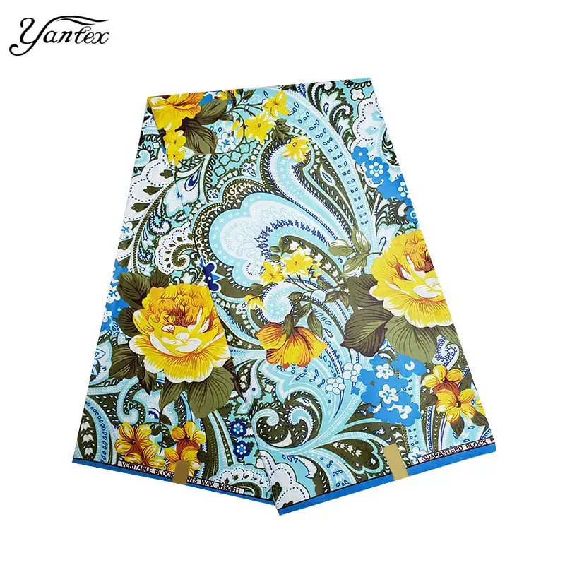 

Оптовая продажа, Африканские Восковые принты YANTEX, ткань, настоящий воск, фототкань, 6 ярдов/штука, высокое качество