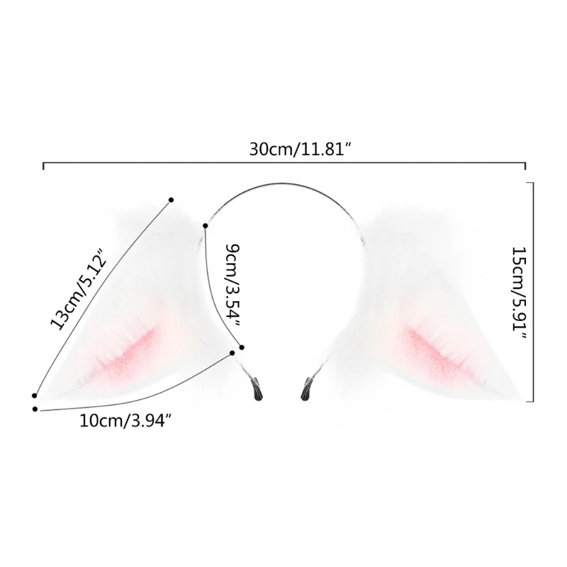 Повязка на голову с ушками лисы головные уборы обруч для волос пушистыми в стиле