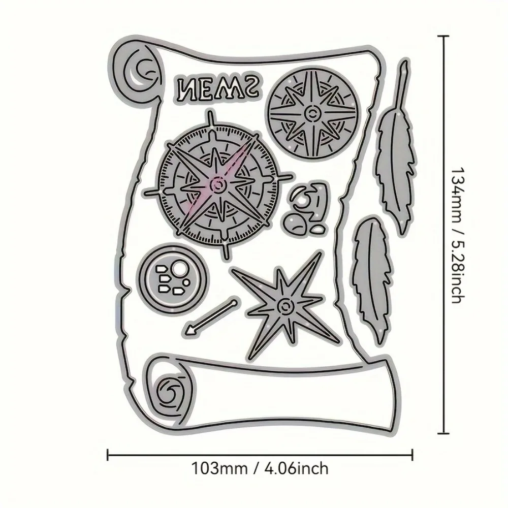 Металлические штампы для резки морской карты украшения скрапбукинга трафареты