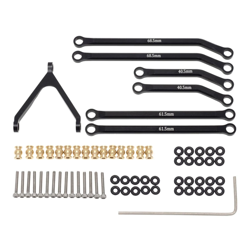 

1 Set For Axial SCX24 90081 B17 1/24 Simulation Of Climbing Car Chassis Pull Rod Modified Black