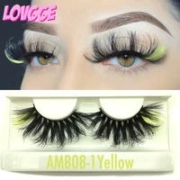 lovgge two toned color eyelashes 25mm mink lashes fluffy glam luxury stunning soft comfortable high quality dramatic cosplay