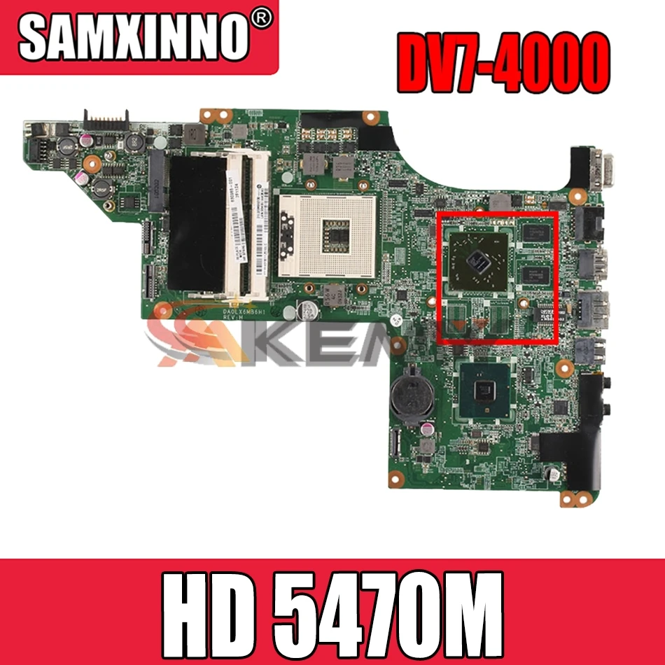 

Материнская плата Akemy для ноутбука HP Pavilion DV7 DV7-4000 серии DV7T, DA0LX8MB6D1 630833-001 615686-001 HD 5470M 512 Мб, бесплатный ЦП
