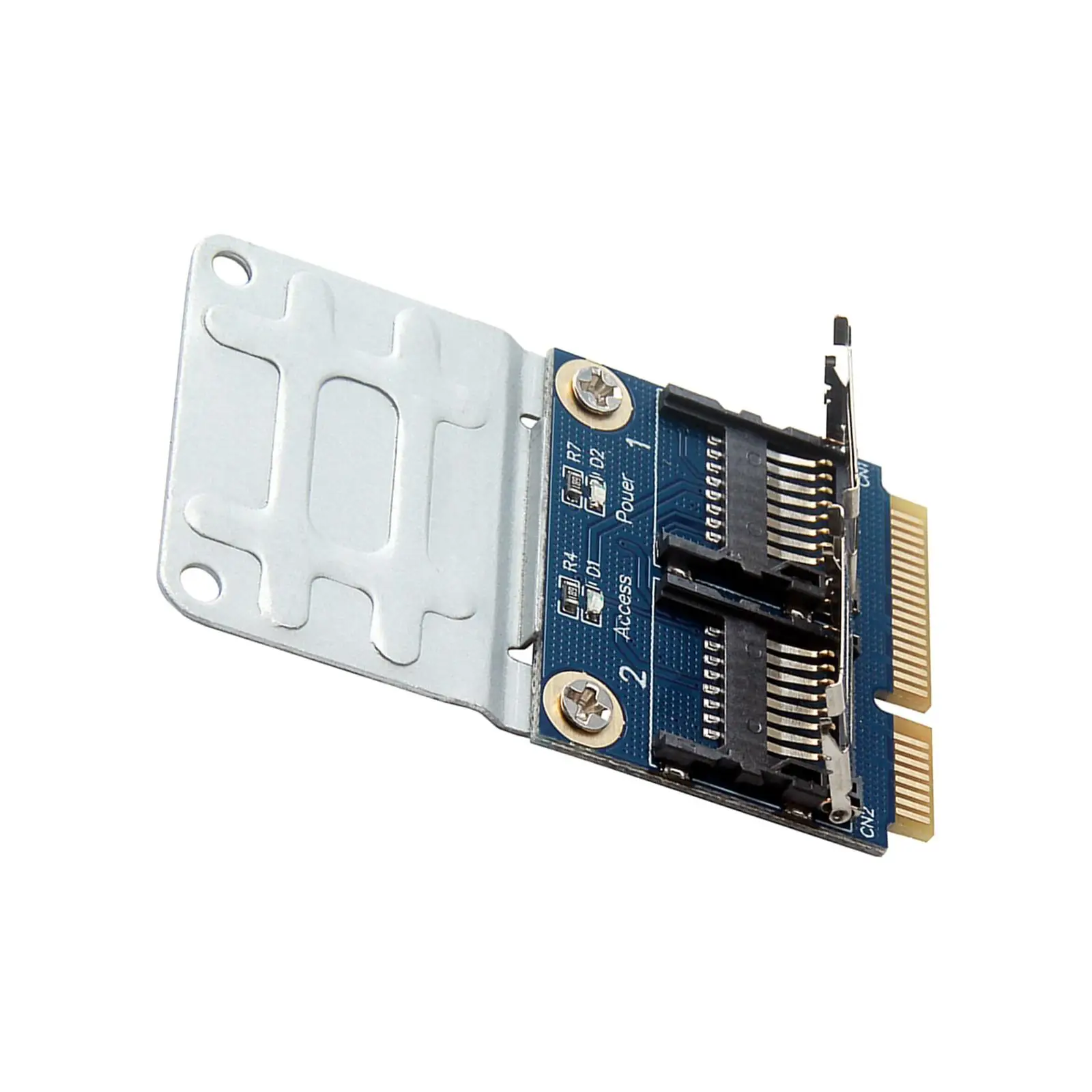 

2 Ports SSD HDD Mpcie to 2 Mini-Sdcards Mini Pci-E Adapter Durable Laptop Dual SDHC SDXC TF to Mini PCIe 2 SSD HDD