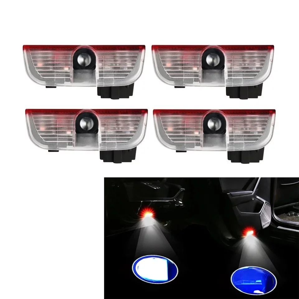

2/4 Pcs LED Car Door Projector Decor Lamp Welcome Lights W/Cable Door Light for Volkswagen Welcome Lamp Passat Suteng CC Mailing