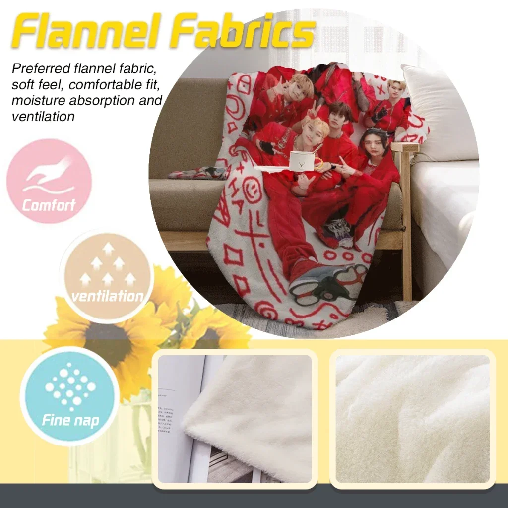 Фланелевый плед SWSX Kpop S-Stray Kids