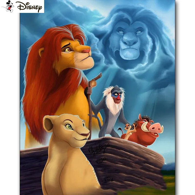 

Алмазная 5D картина «Король льва» Disney, полноразмерная вышивка «мультяшный король», картина стразы, домашний декор ручной работы