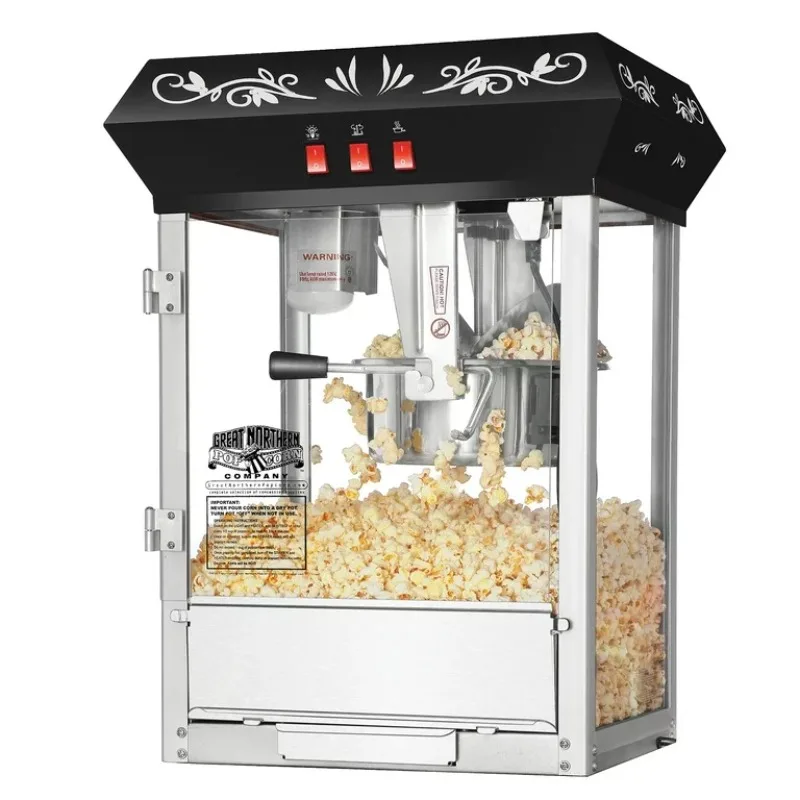 

Great Northern Popcorn Countertop Foundation Popcorn Popper Machine, (8 oz, Red)