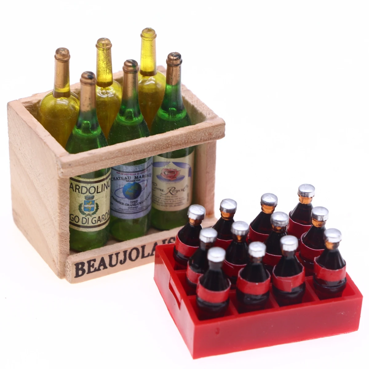 13 шт./компл. кукольный домик миниатюрные мини-бутылки с кока-колы напитки корзина