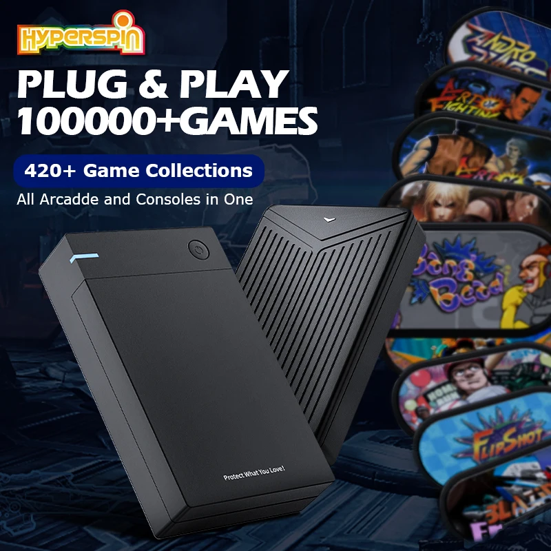 Жесткий диск hyперспективin с 10000 + Ретро-играми для PS4/PS3/PS2/Wii u/SS/Game Cube/PSP/N64 HDD внешний