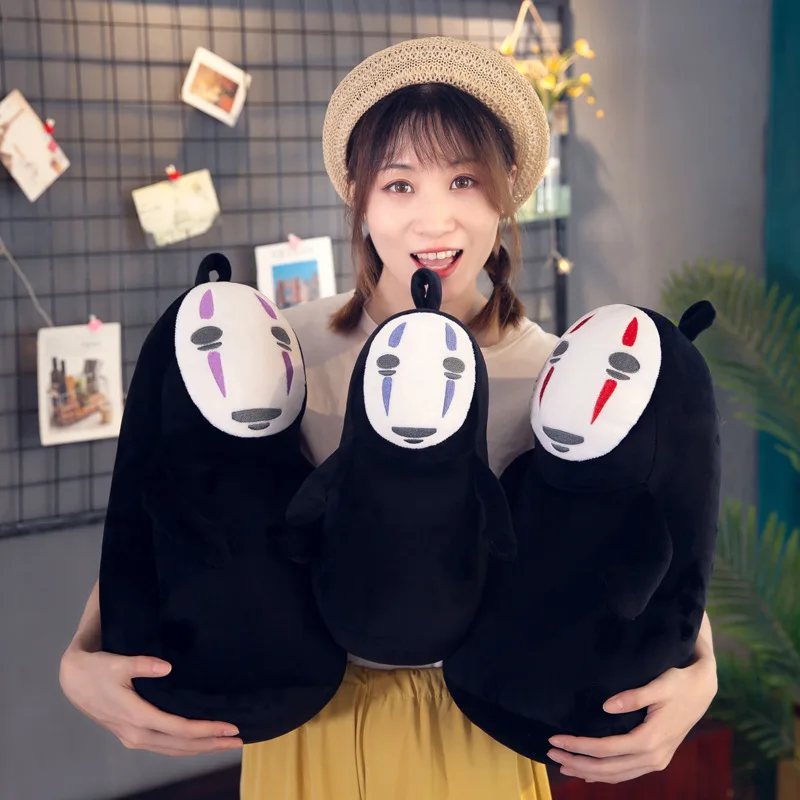 

45cm Spirited Away Pendant Faceless Man Black No Face Man Gost Plush Collectible Anime Character Chain Bag Toys Doll