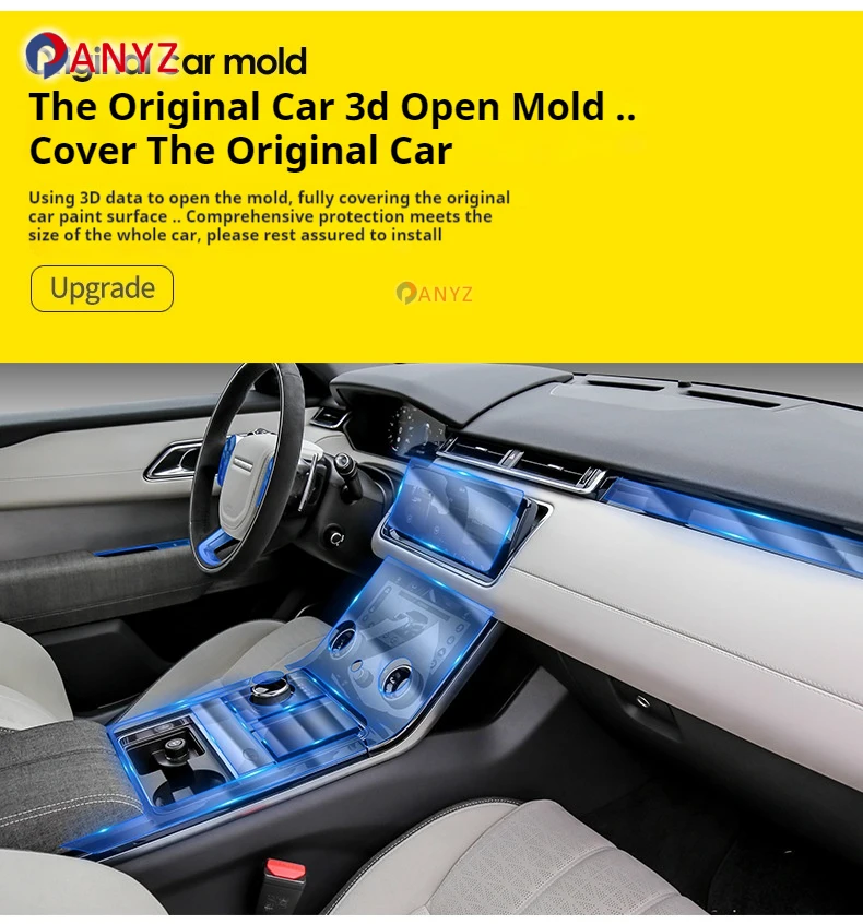 Фото Для Mercedes-Benz GLC 260 300 2024 2023, внутренняя тонкая пленка, прозрачная ТПУ PPF, GPS-панель переключения передач, центральная консоль, наклейка против царапин №2