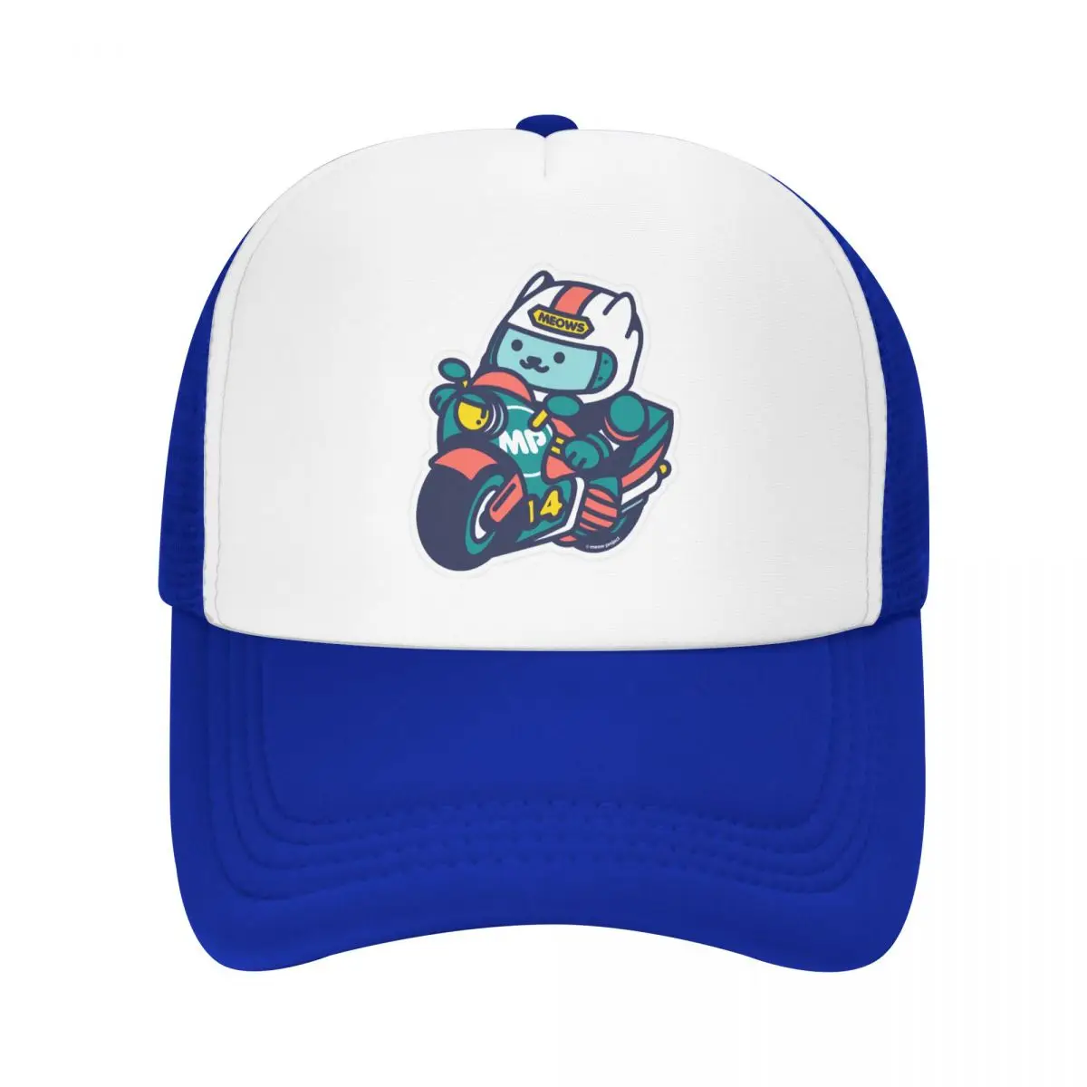 

Red And Green Chibi Racer Baseball Cap Motorcycle Lover Mesh Net Hat For Men Women Stylish Trucker Hats adjustable Peaked Caps