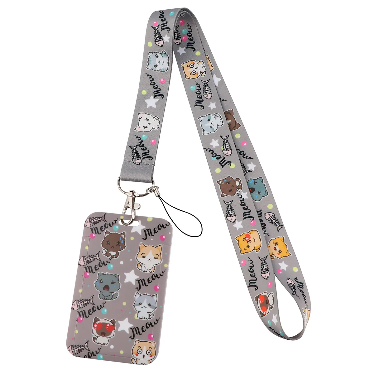 

Beautiful Cats Colorful Fashion Lanyards Keychain DIY Cell Phone Straps USB ID Card Badge Holder Keyring Belt Strap Hanging Rope